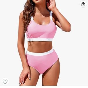 Amazon Brand Pink 2 Piece Bathing Suit